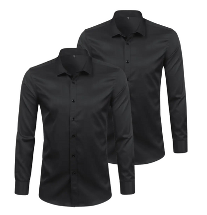 STRETCH DRESS SHIRT | ELASTECH 2-PACK BLACK