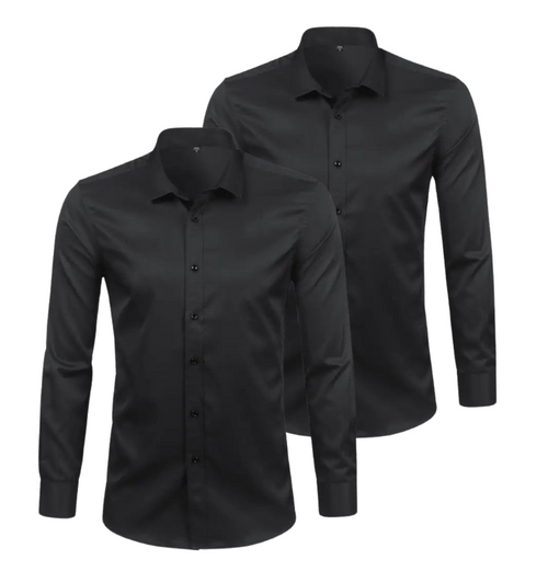 STRETCH DRESS SHIRT | ELASTECH 2-PACK BLACK