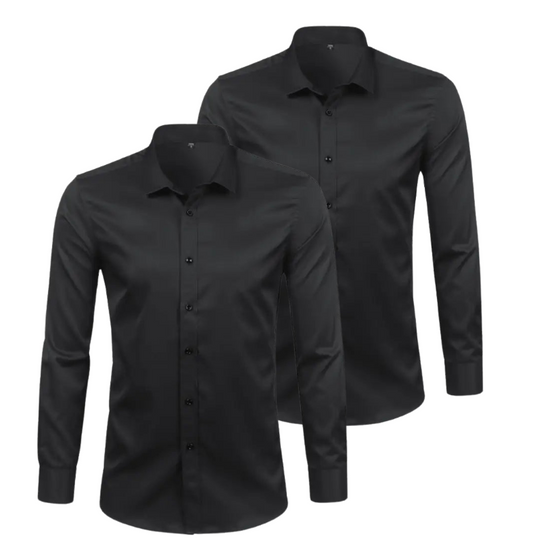 STRETCH DRESS SHIRT | ELASTECH 2-PACK BLACK