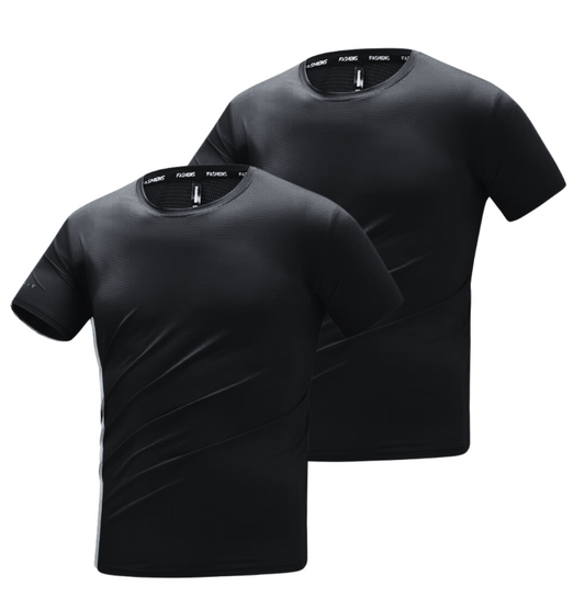 BAMBOO FIBRE T-SHIRT | BAMBOO GYM SHIRT 2-PACK BLACK