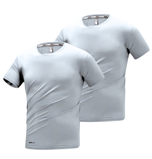 BAMBOO FIBRE T-SHIRT | BAMBOO GYM SHIRT 2-PACK WHITE