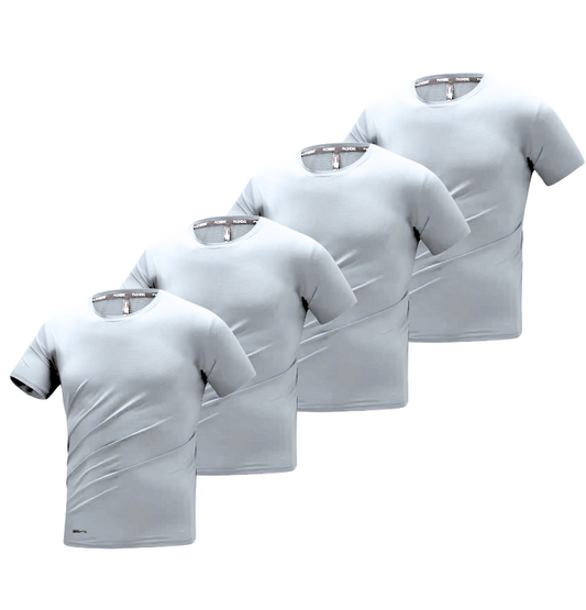 BAMBOO FIBRE T-SHIRT | BAMBOO GYM SHIRT 4-PACK WHITE