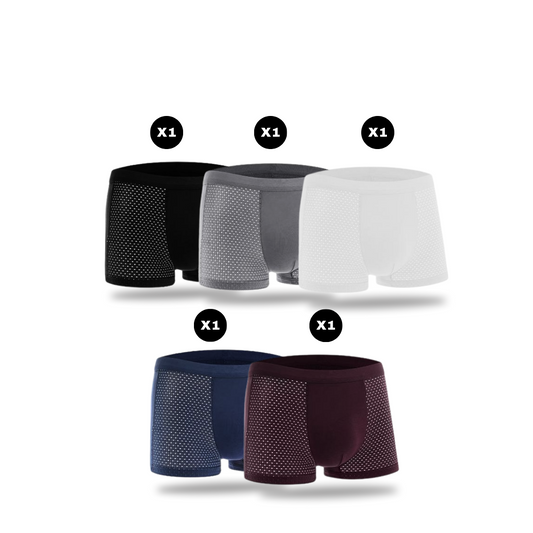 BAMBOO FIBRE BOXERS | BAMBOOWEAR 5-PACK