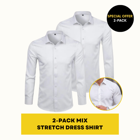 STRETCH DRESS SHIRT | ELASTECH 2-PACK WHITE
