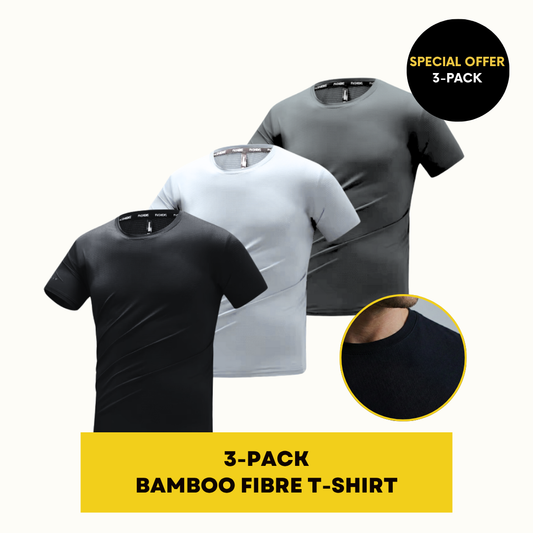 BAMBOO FIBRE T-SHIRT | BAMBOO GYM SHIRT 3-PACK MIX